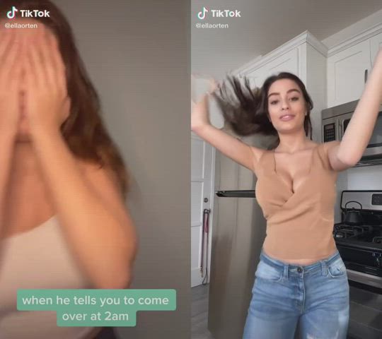 Big Tits Dancing Jiggling TikTok gif