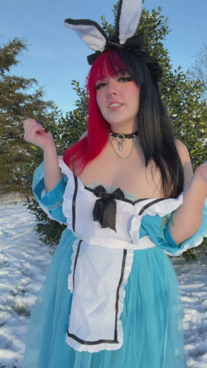 Boobs Cosplay Topless gif