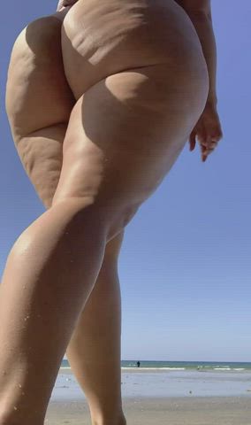 ass bbw beach big ass bikini booty pawg gif