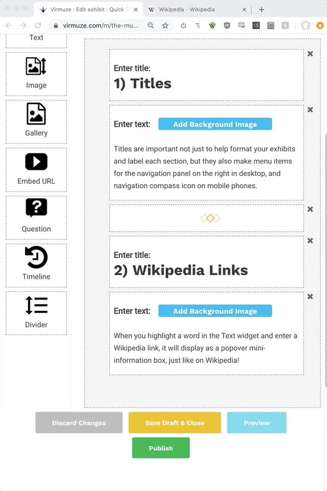 How to add Wikipedia Popups to an Exhibit