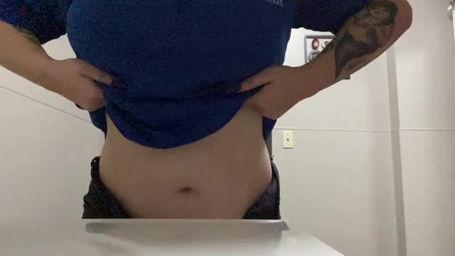 Titties droppin’ in work bathrooms. [F]
