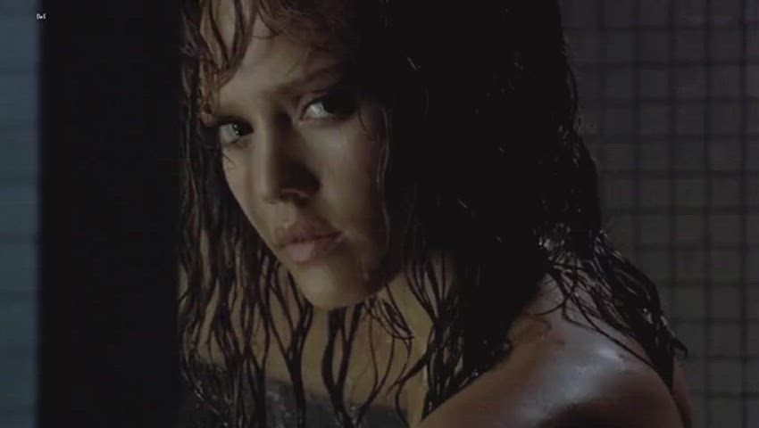 Jessica Alba taking a shower  in Machete