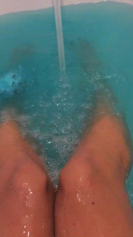 Ava Addams washing her feet and legs