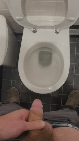 Bathroom Cut Cock Pee Peeing Piss Pissing Public Toilet gif