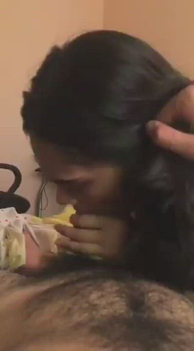 Cute Desi University Girlfriend 😍😍 Sucking Her Lover Dry After Lockdown 💦💦