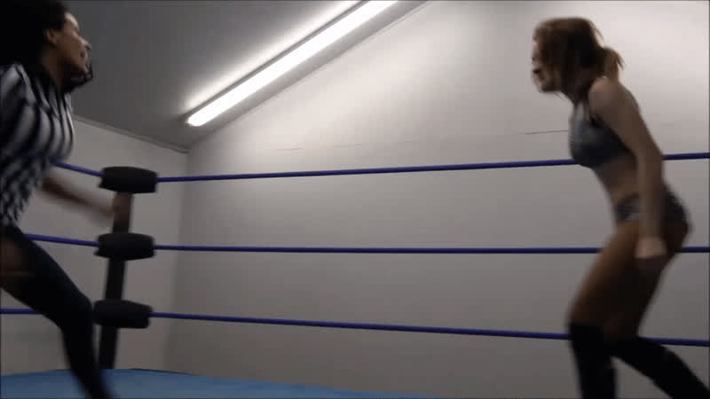 brunette new zealand wrestling gif