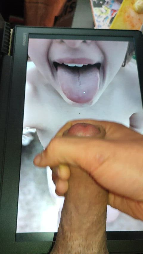 blowjob tongue fetish tribbing tribute gif