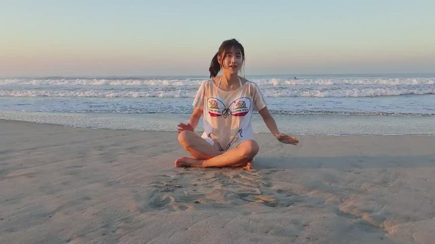 asian beach bikini gif