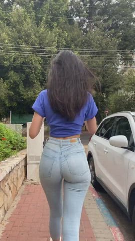 Ass Big Ass Booty Brunette Jeans gif