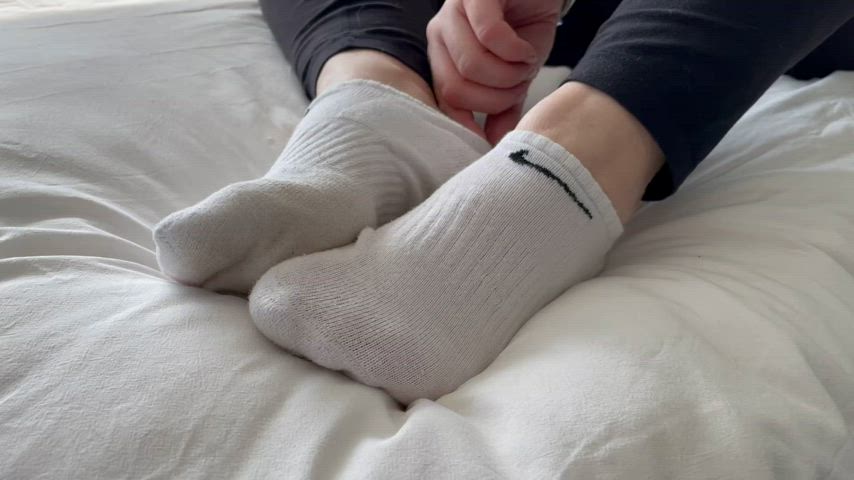 Taking off my socks