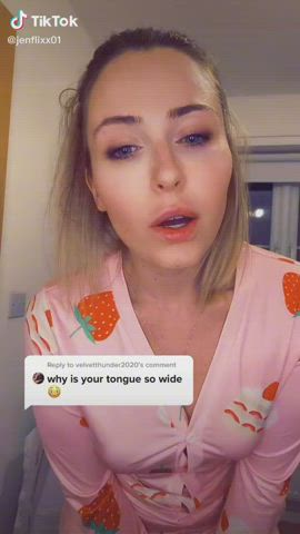 Eye Contact JOI TikTok Tongue Fetish Tribute gif