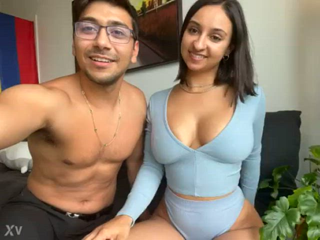 big tits couple pornstar gif
