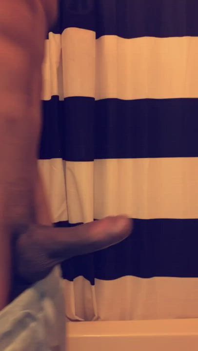 BBC Big Dick Cumshot Male Masturbation gif