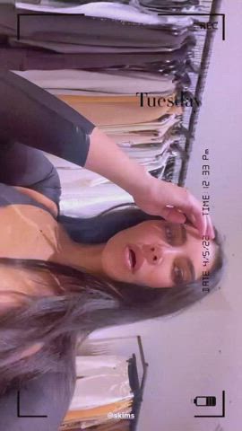 Cleavage Fake Tits Kim Kardashian gif