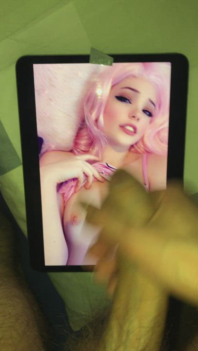 Belle Delphine Big Dick Celebrity Cock Cumshot Solo Tribute gif