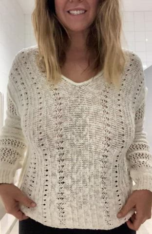 A little naughty work flash 🥰 New sweater to play with