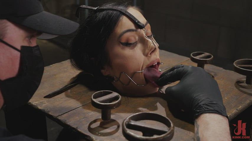 Bondage Jazmin Luv Nipple Clamps gif