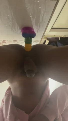 Rainbow dildo fucking bussy [21]