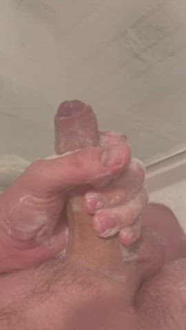 cock shower soapy solo gif