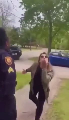 Girl Moons Police and Pays Price