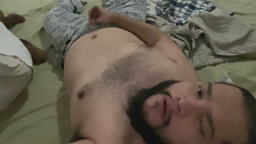 big dick hairy jerk off gif