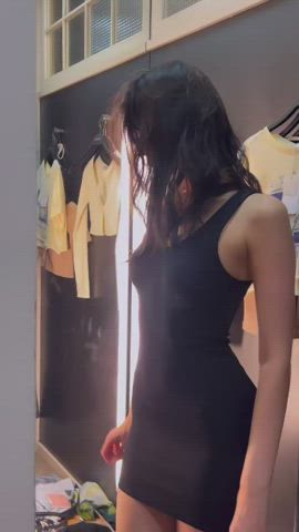 Ass Brunette Dressing Room gif