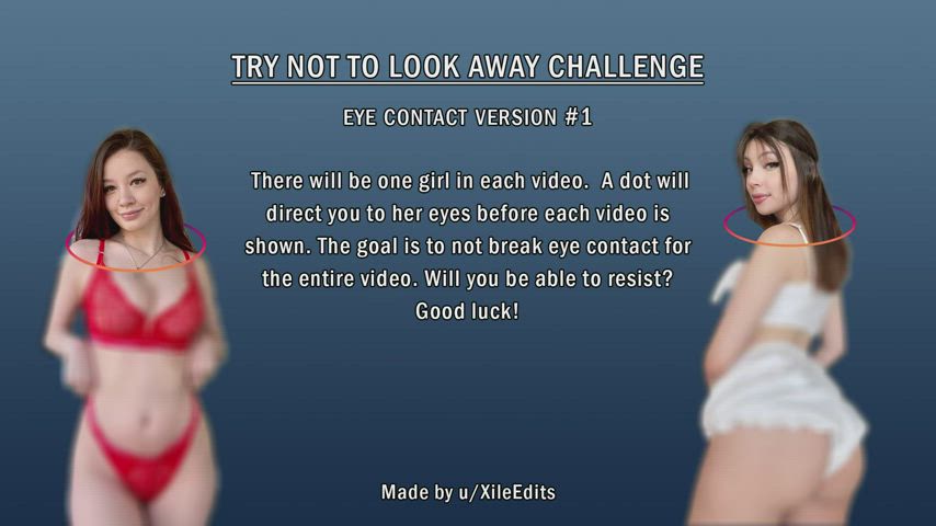 Try not to look away challenge: Eye contact version #1! [Warning: Uncensored/Nudity]