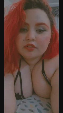 ahegao bbw chubby curvy redhead gif