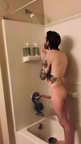 cock shower wet massive-cock gif