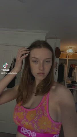 Australian Natural Tits Nipslip OnlyFans TikTok Tits gif