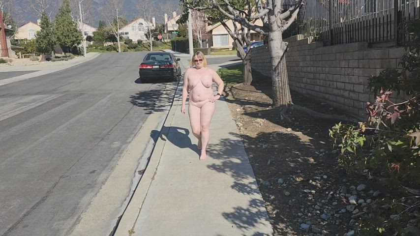 Walking naked through the neighborhood in broad daylight. [F]