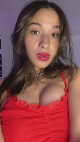 19 years old boobs curvy dress dressing room erotic onlyfans tease teen gif