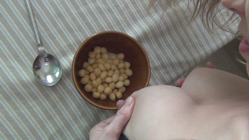 lactating milf milking nipples gif