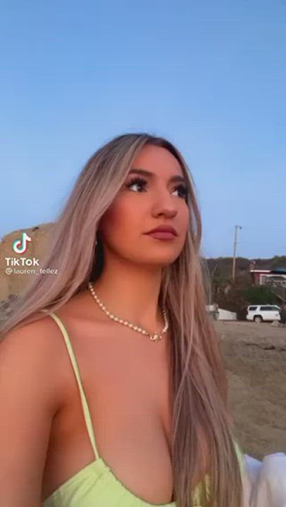 Blonde Boobs TikTok gif