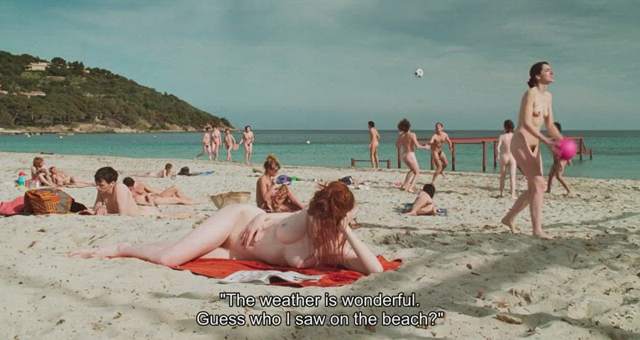 beach nude nudist gif