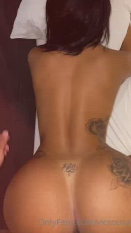 bareback bed sex brazilian doggystyle onlyfans tanned tattoo gif