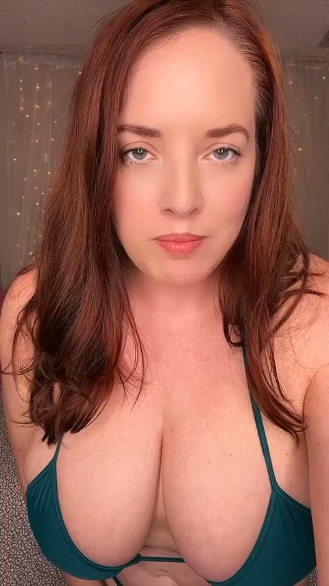 big tits maggie green redhead gif