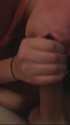 Amateur Blowjob Cum In Mouth Cumshot Handjob Homemade Hotwife Real Couple Wife gif