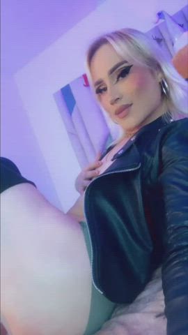 ass blonde cock latina teasing trans trans woman underwear bulgexxl gif