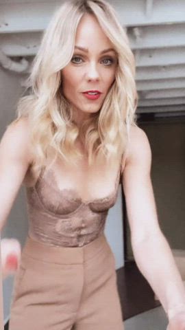 actress blonde celebrity cleavage natural tits small tits gif