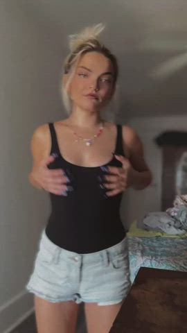 blonde extra small petite small tits gif