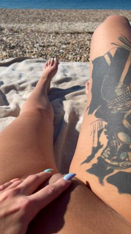 beach nudist pussy shaved pussy tattoo tattooed tight pussy gif