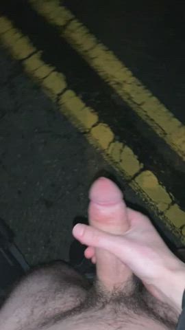 Cumshot in public