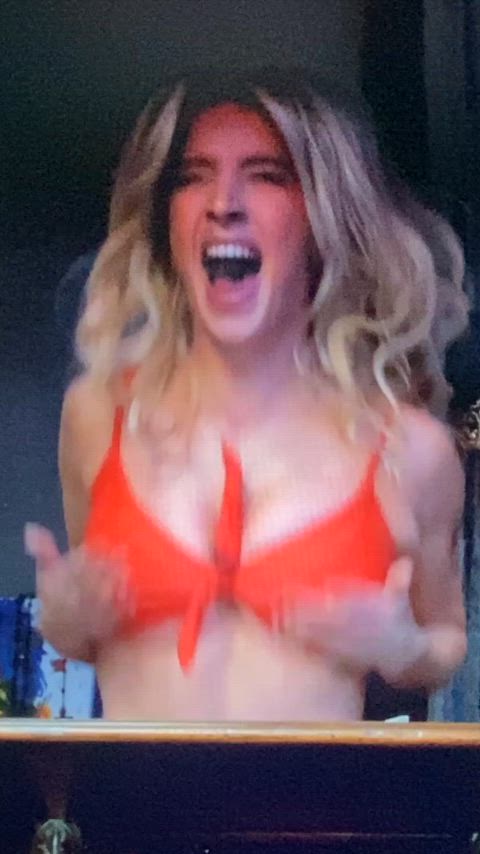 tits celebrity tease gif