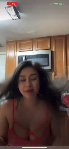 big tits nipslip tiktok gif