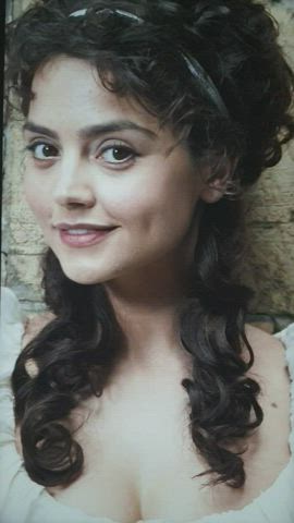 Celebrity Cum Cumshot Facial Jenna Coleman Tribute gif