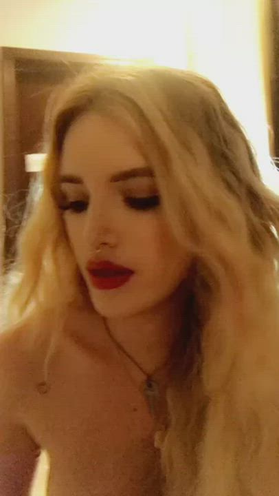 Bella Thorne Lipstick Redhead gif