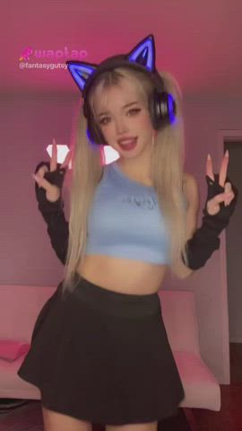 bunny cosplay gamer girl kawaii girl tiktok r/tiktits gif