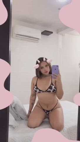 Camgirl Curvy Latina Lingerie Petite Seduction Small Tits Teen Webcam gif