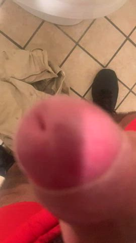 bathroom hairy cock male masturbation gif